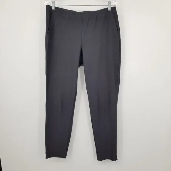 Eileen Fisher | Pants & Jumpsuits | Eileen Fisher Womens Slim Leg Pull On Grey  Dress Pants Size Medium | Poshmark